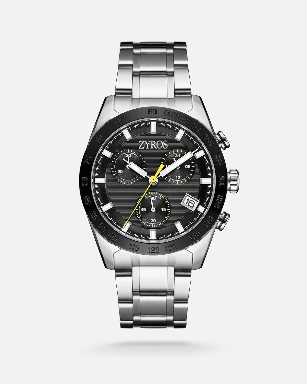 ZYROS Silver Çelik Kordon Exclusive Erkek Saati 