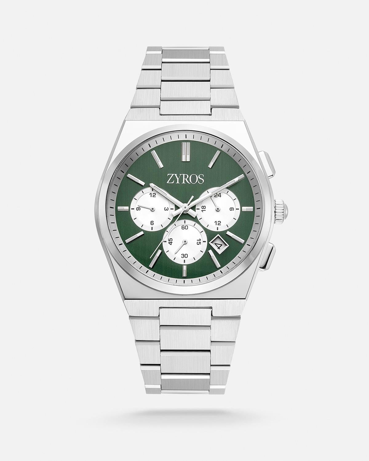 ZYROS Silver Çelik Kordon Exclusive Erkek Saati 