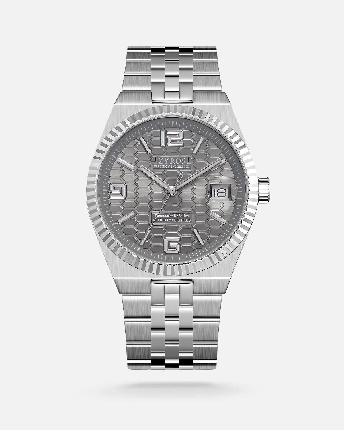 ZYROS Silver Çelik Kordon Exclusive Erkek Saati