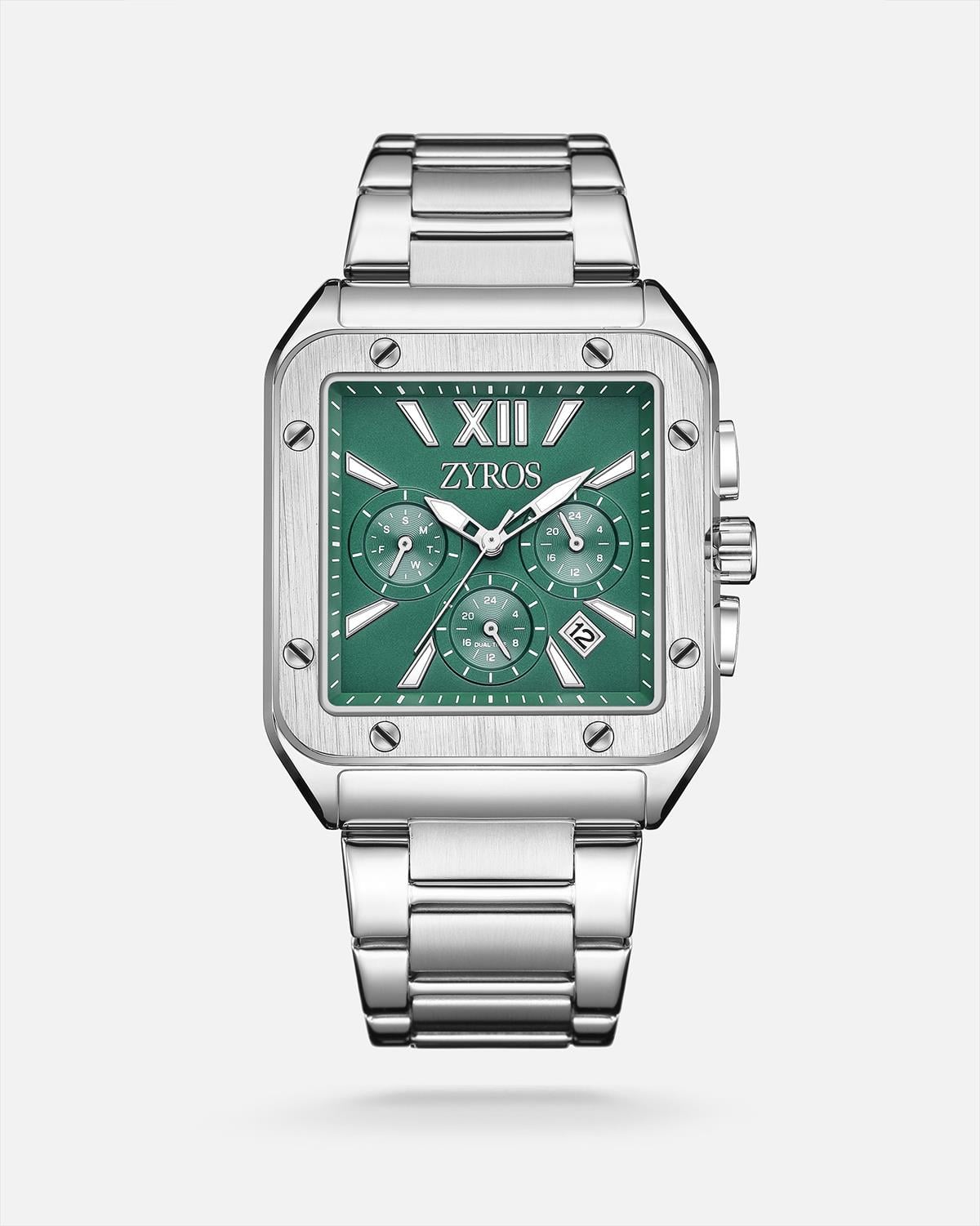 ZYROS Silver Çelik Kordon Premium Erkek Saati 