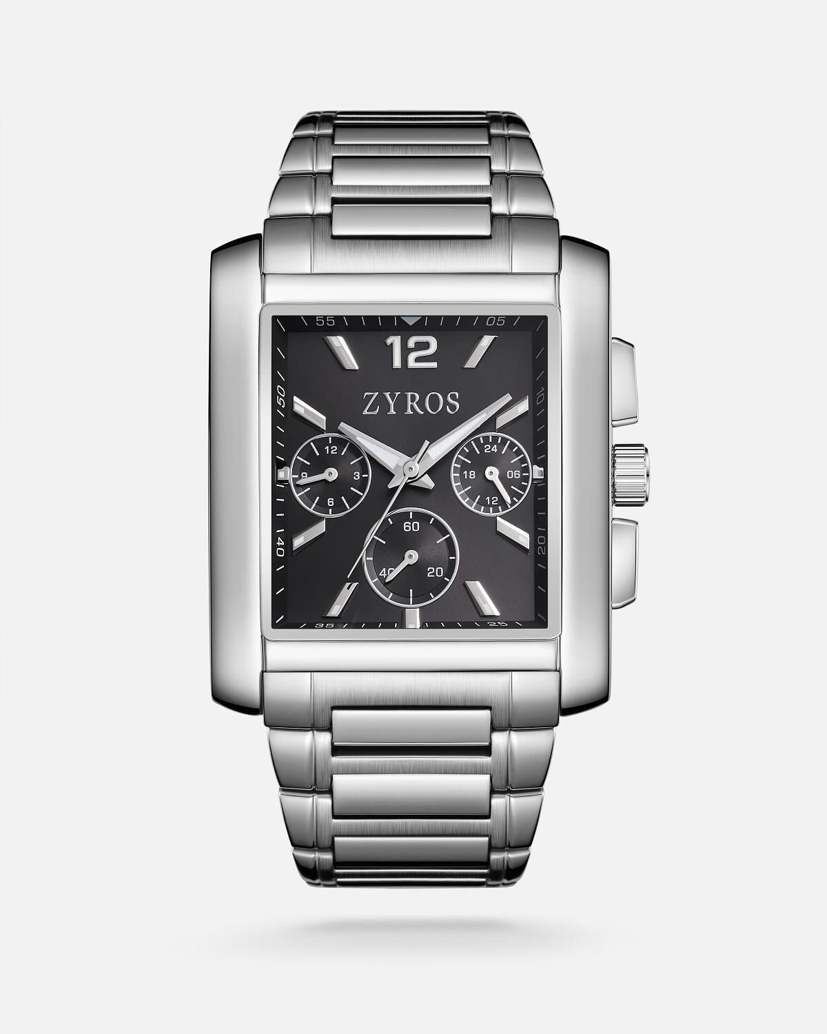 ZYROS Silver Çelik Kordon Premium Erkek Saati 