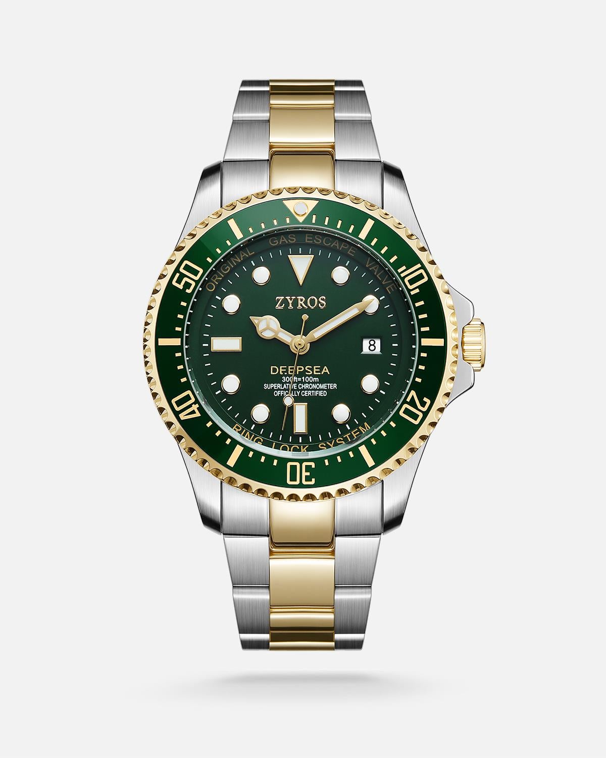 ZYROS Silver / Gold Çelik Kordon Exclusive Erkek Saati