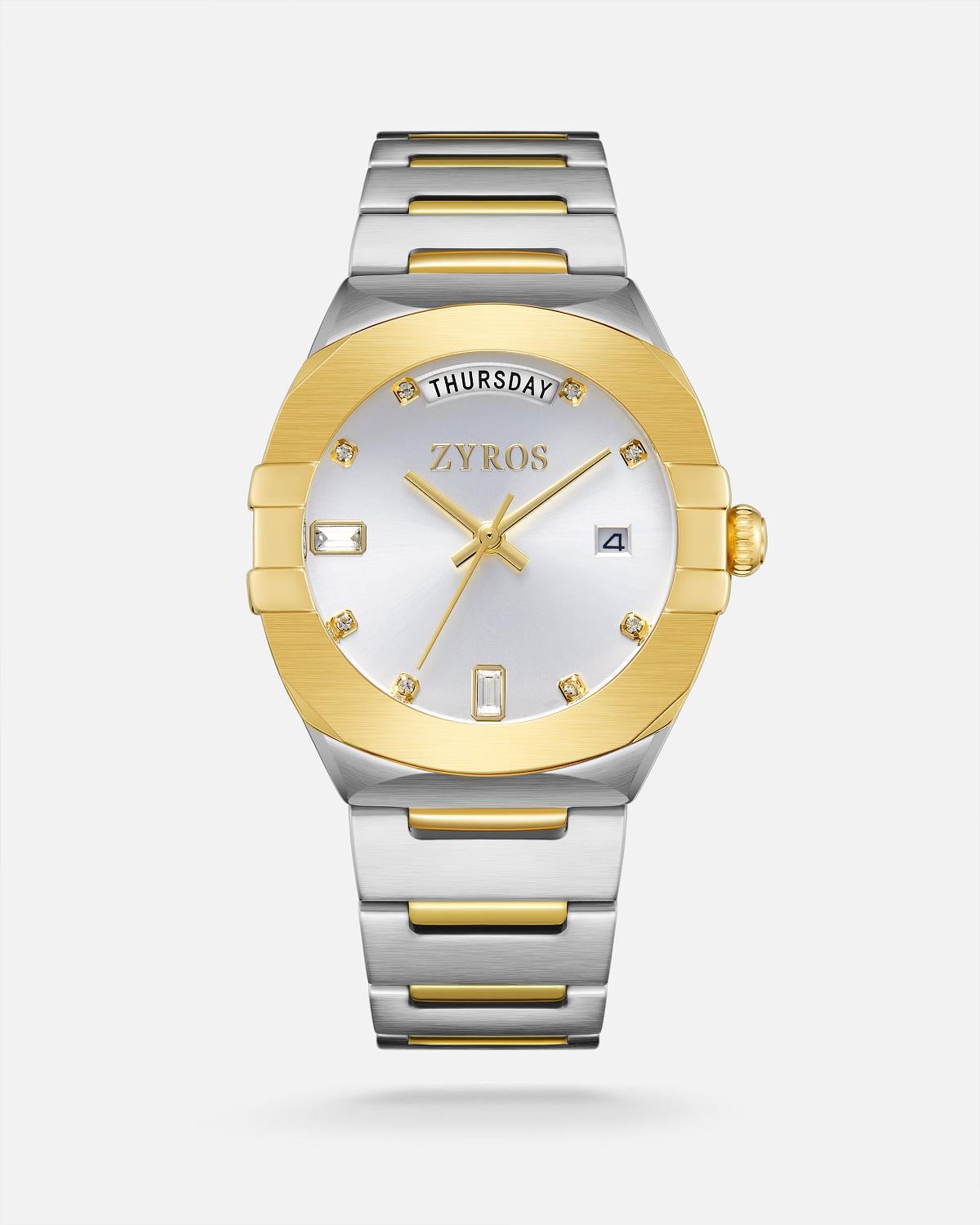 ZYROS Silver / Gold Çelik Kordon Kadın Saati 