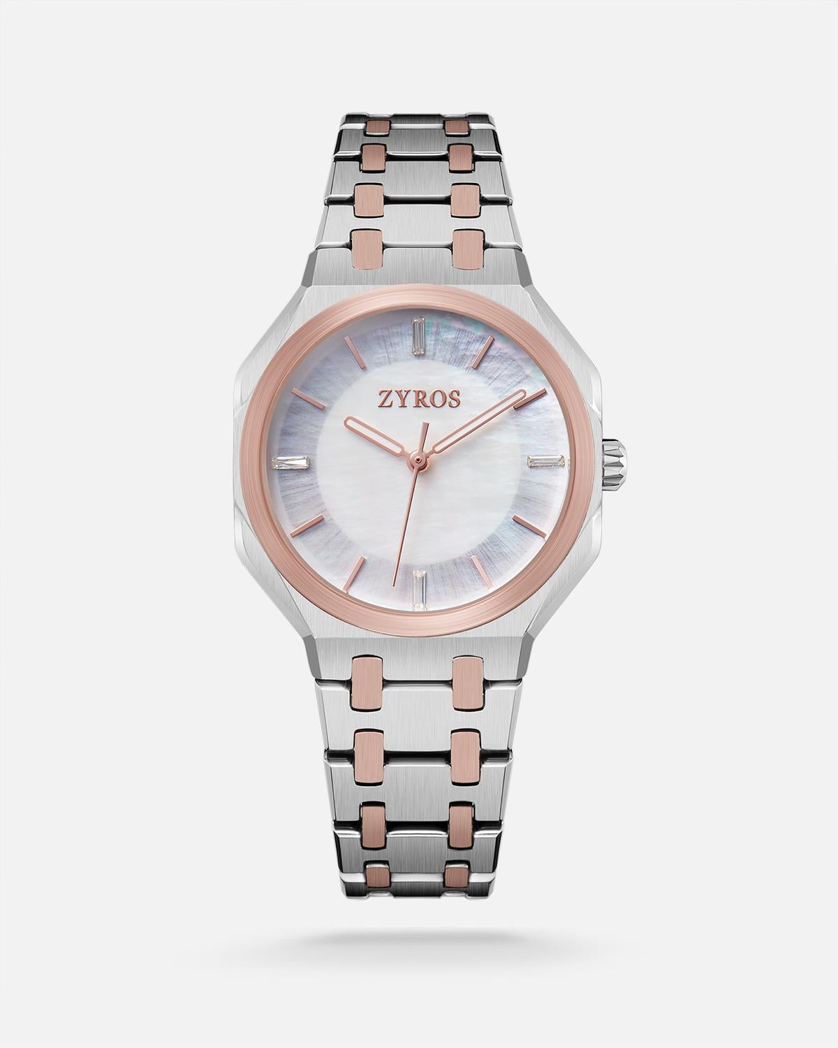 ZYROS Silver / Rose Çelik Kordon Kadın Saati 