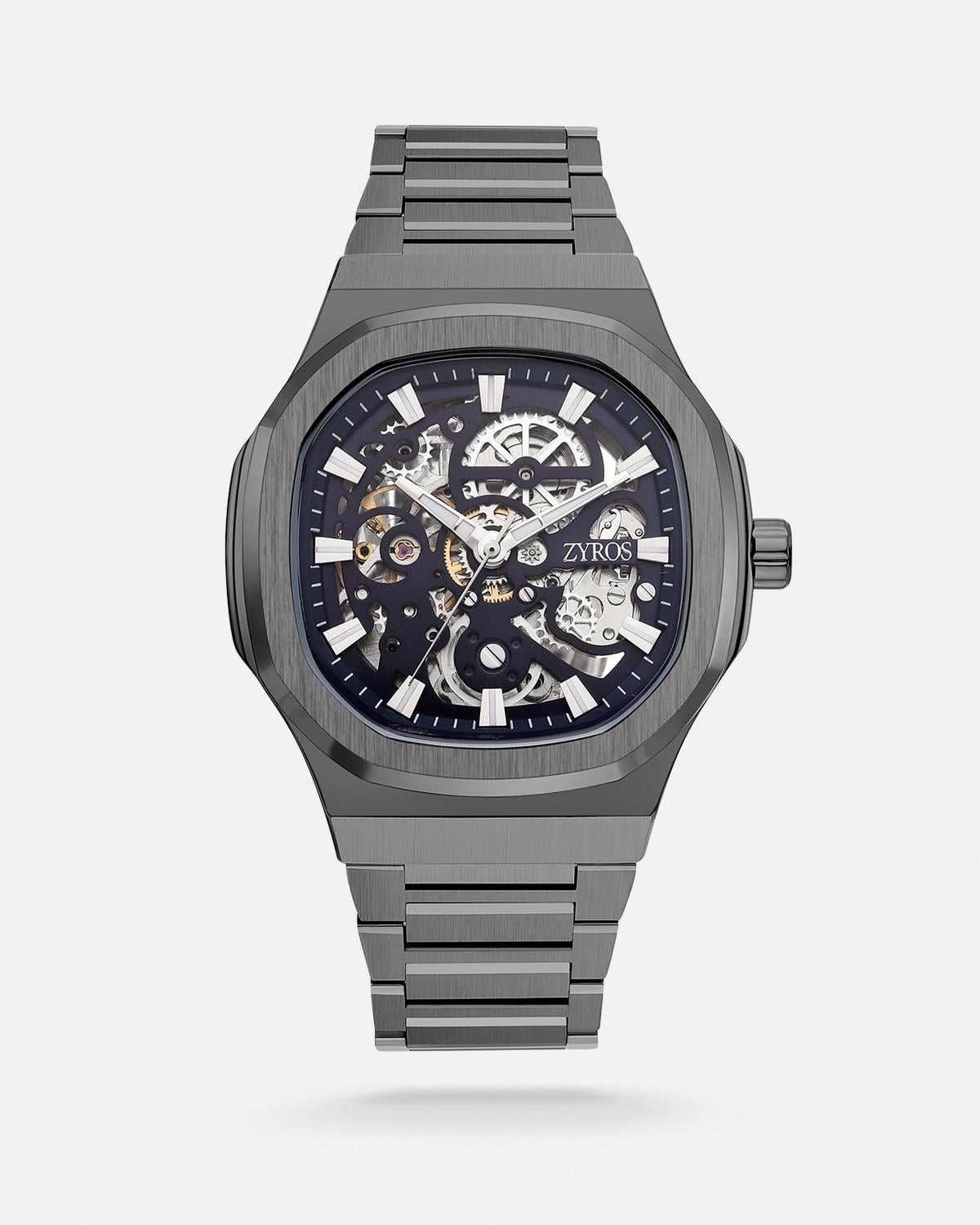 ZYROS Siyah Çelik  Kordon Automatic Erkek Saati 