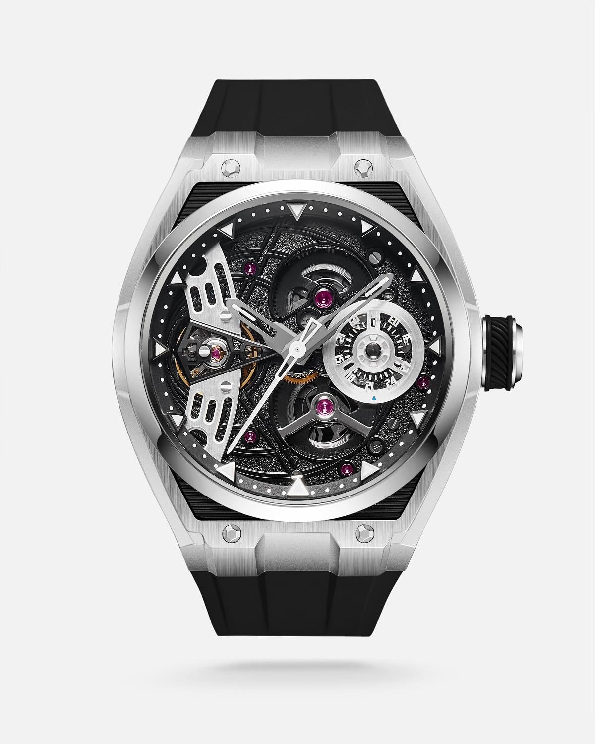 Zyros Siyah Silikon Kordon Automatic Erkek Kol Saati 