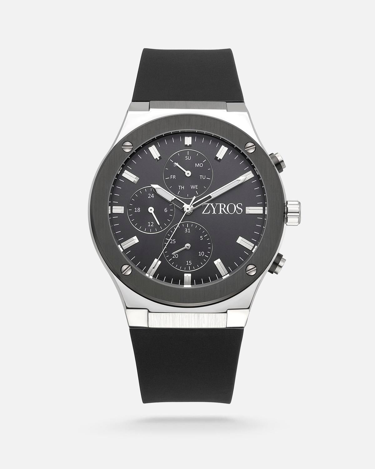 Zyros Siyah Silikon Kordon Erkek Kol Saati