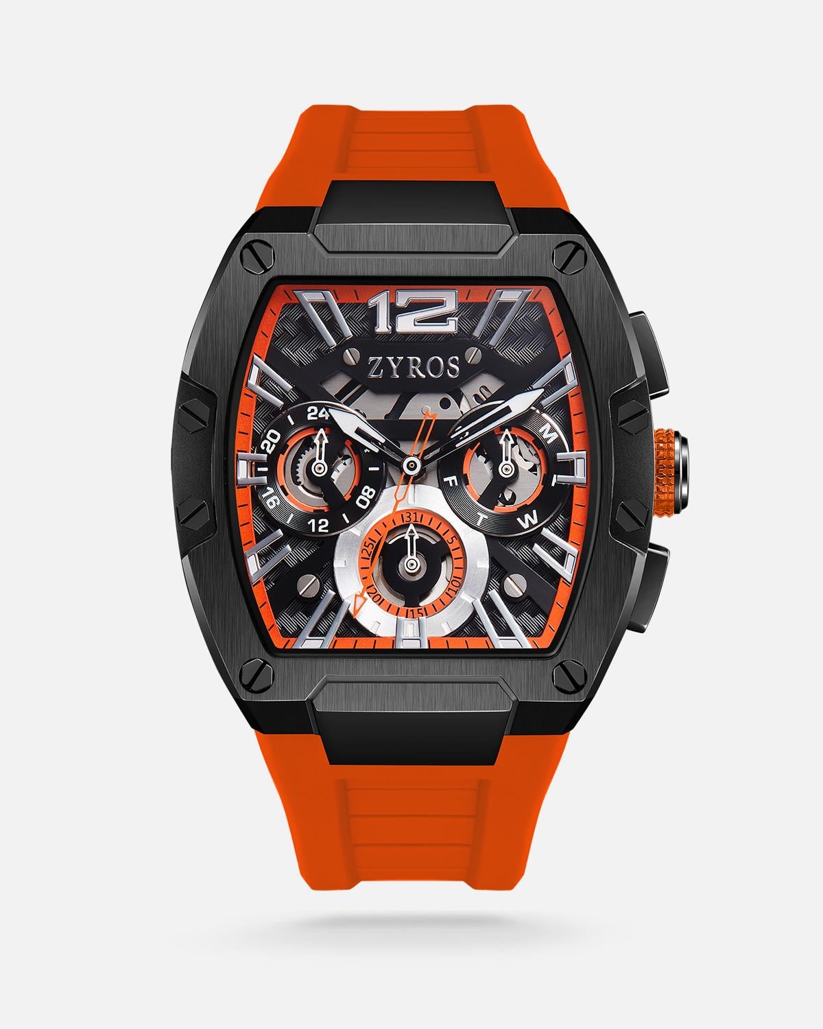 ZYROS Turuncu Silikon Kordon Exclusive Erkek Saati 