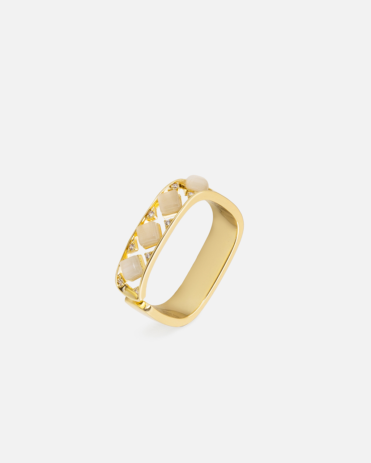 Gold Rengi Modern Kadın Yüzük 