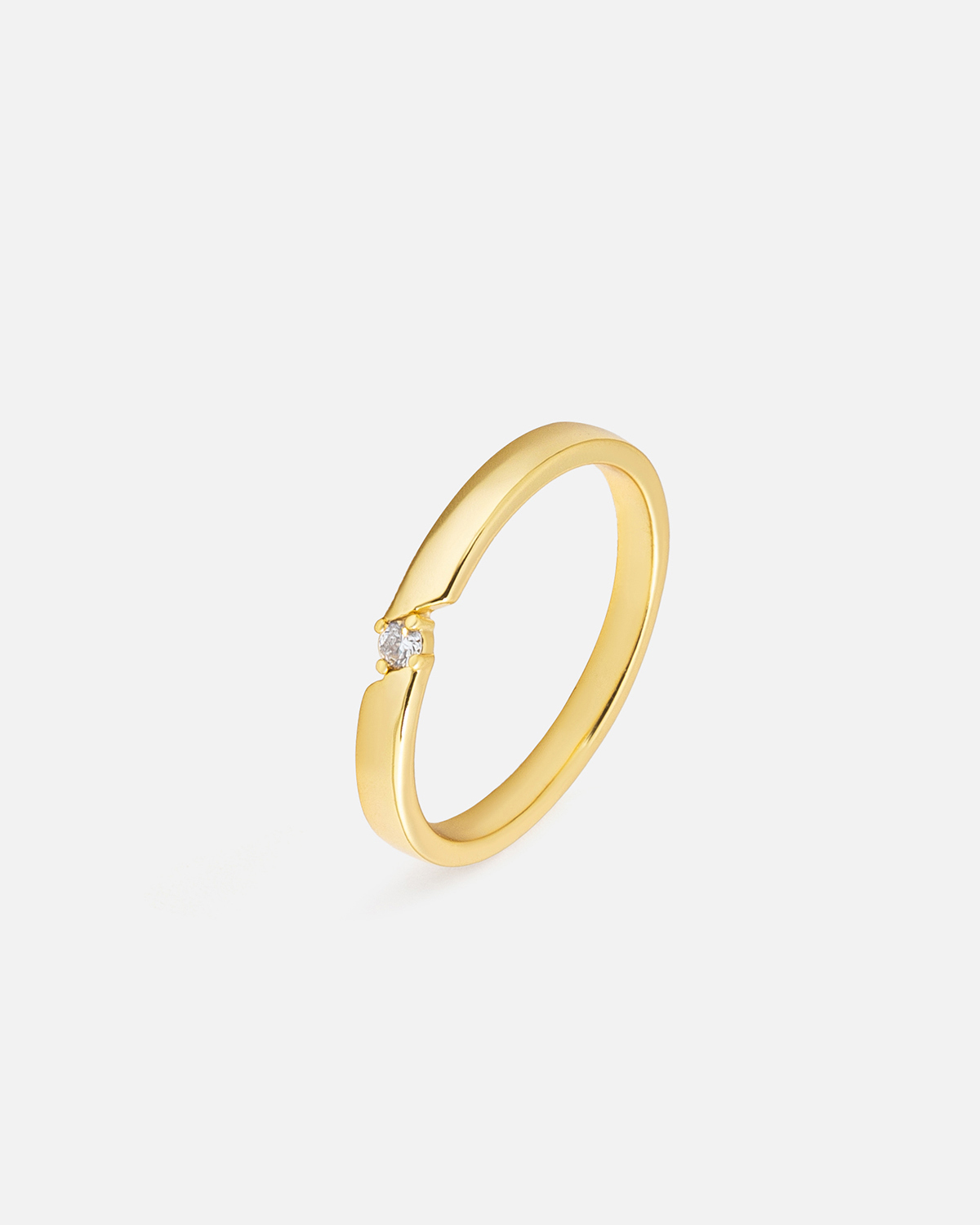 Gold Rengi Modern Kadın Yüzük