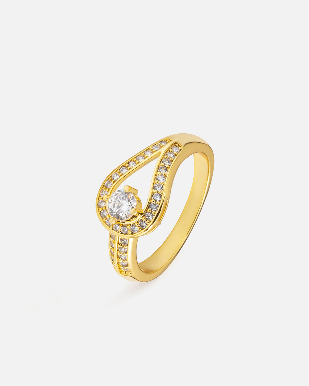 Gold Rengi Modern Kadın Yüzük
