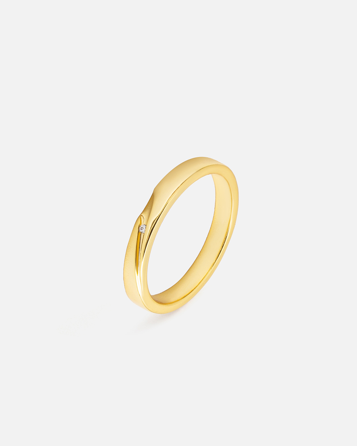 Gold Rengi Modern Kadın Yüzük