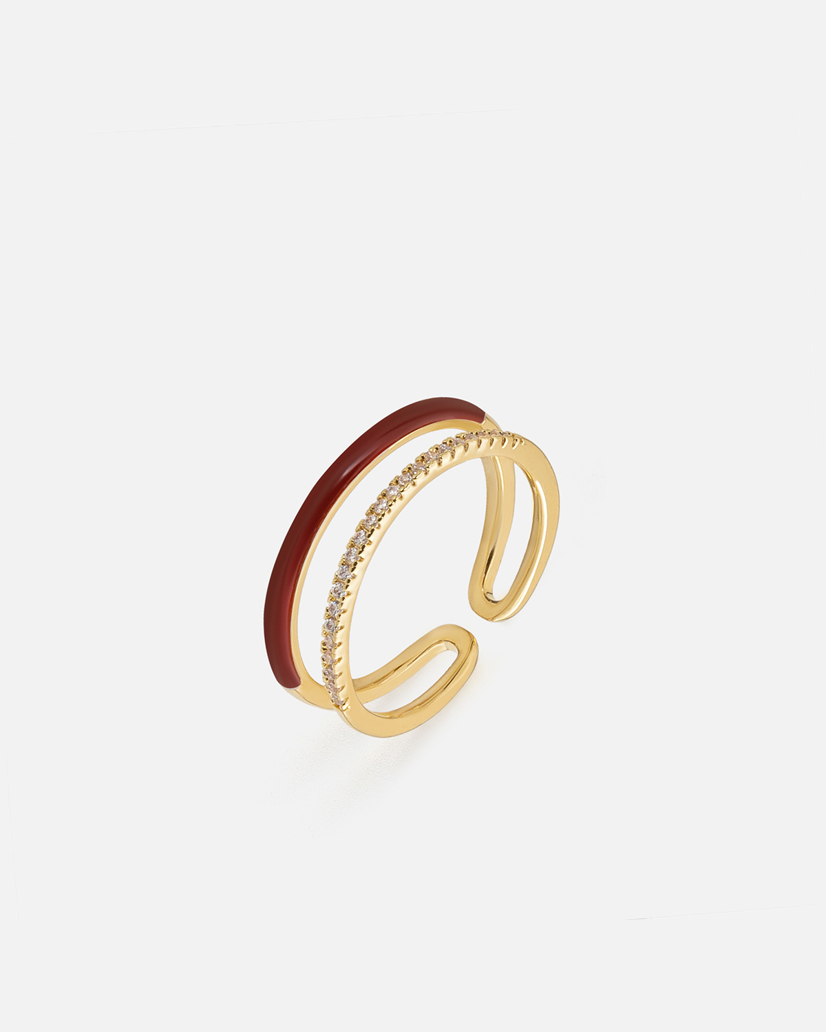 Gold Rengi Modern Kadın Yüzük