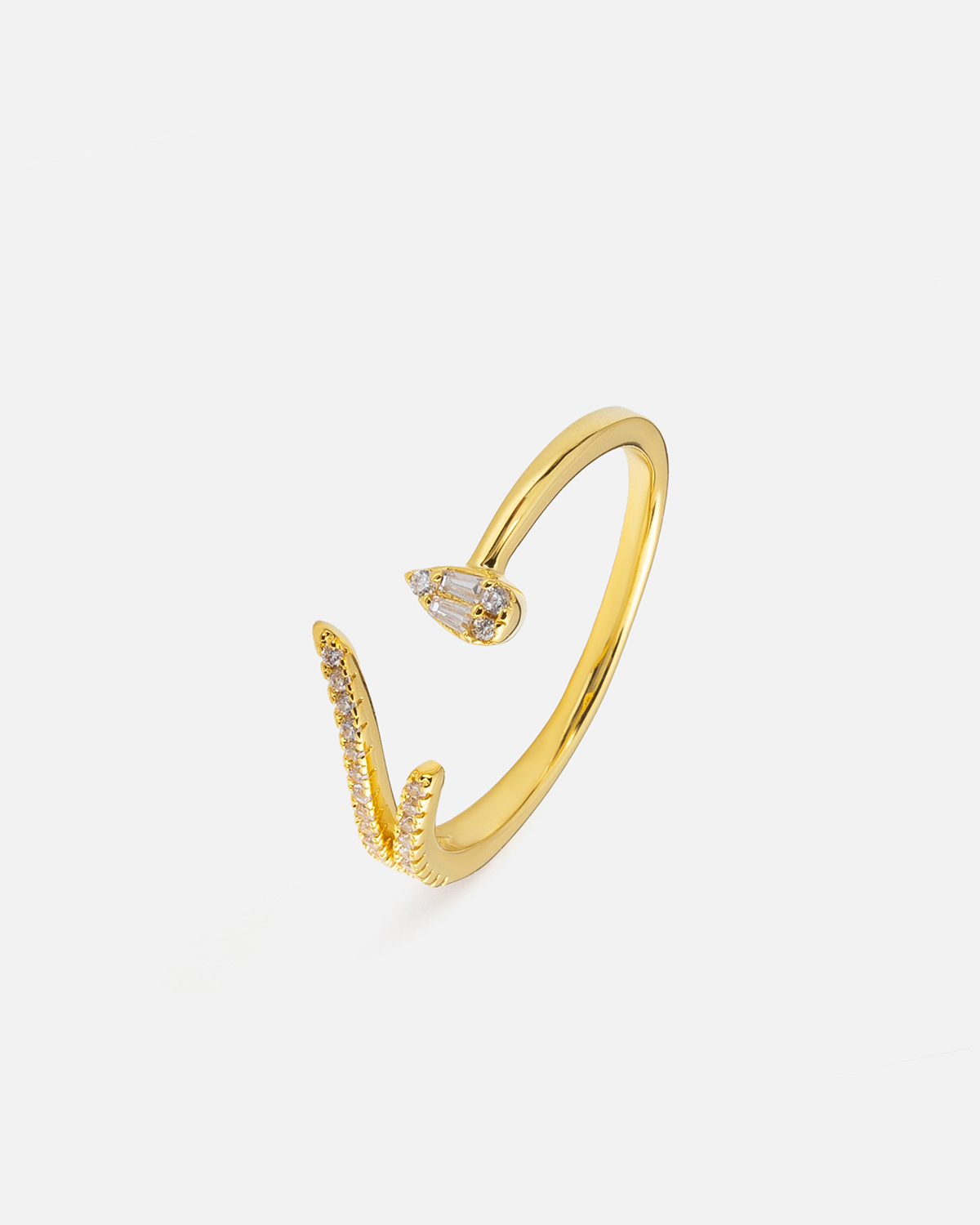 Gold Rengi Modern Kadın Yüzük