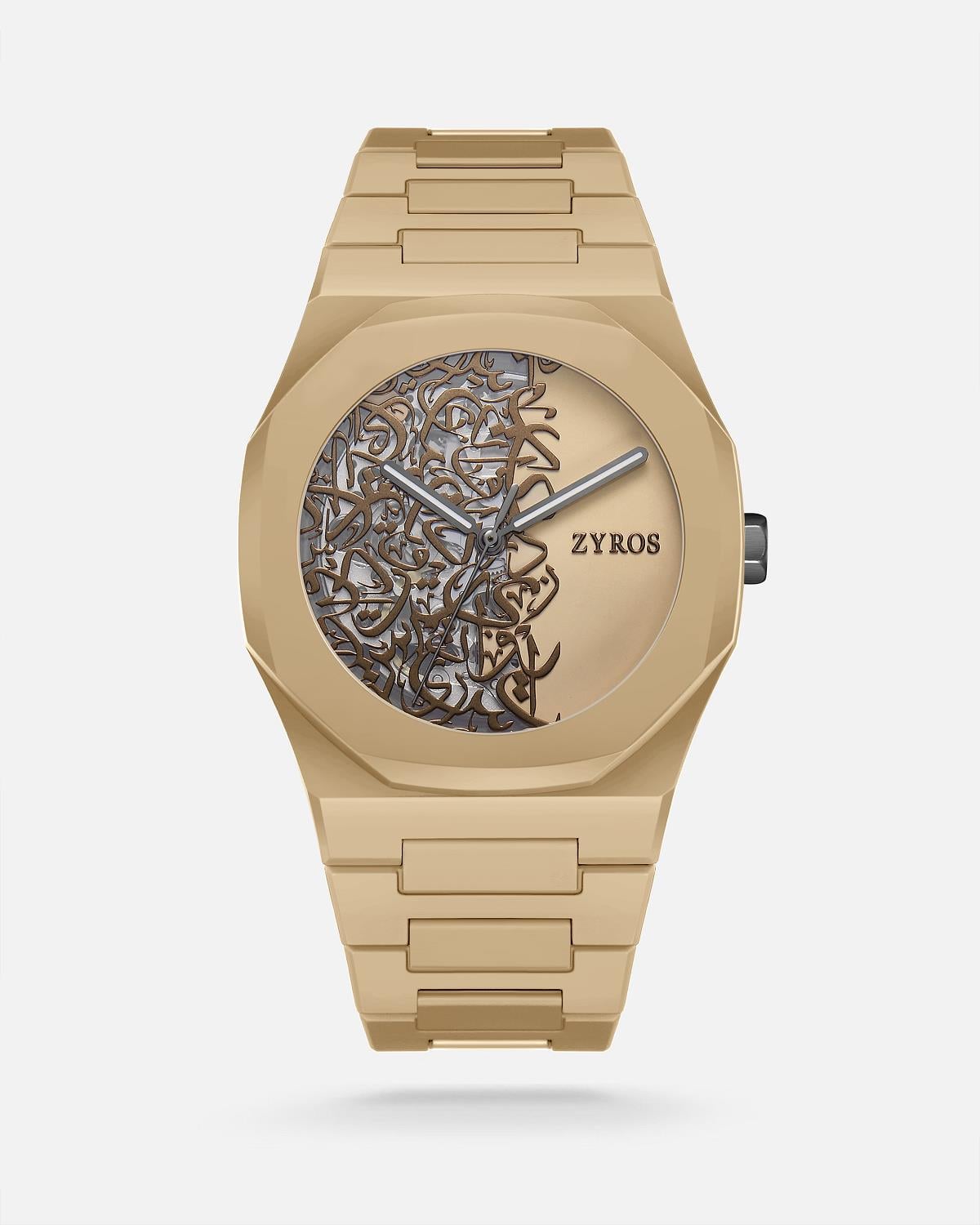 ZYROS Bej Kordon Automatic Erkek Saati