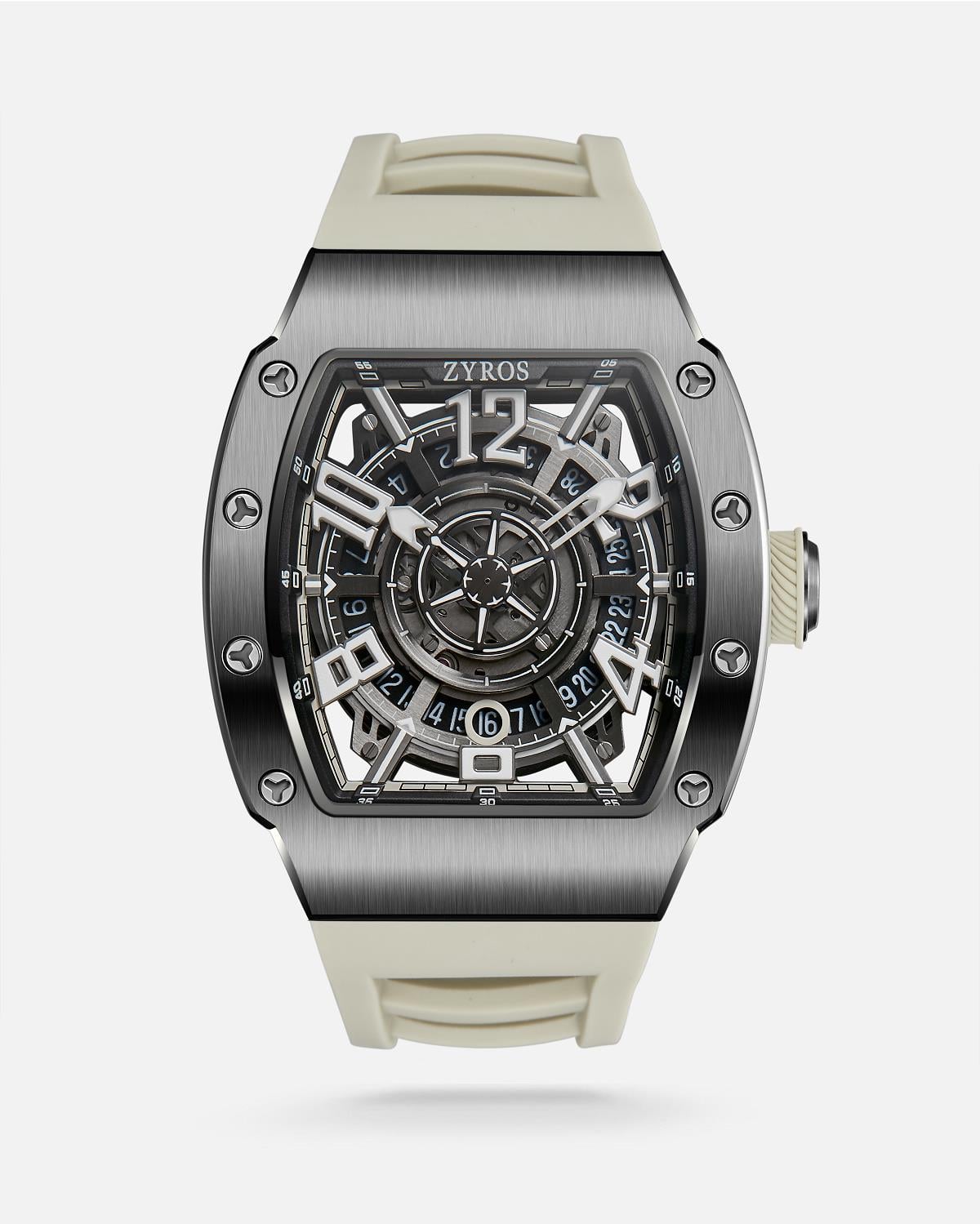 Zyros Bej Silikon Kordon Automatic Erkek Kol Saati 