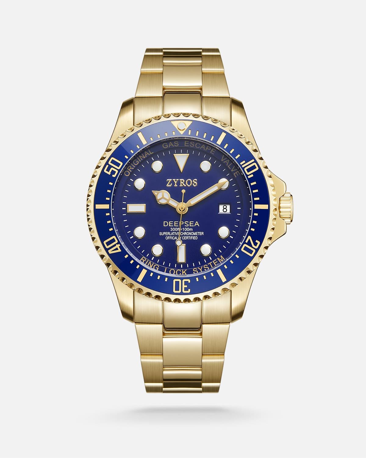 ZYROS Gold Çelik Kordon Exclusive Erkek Saati