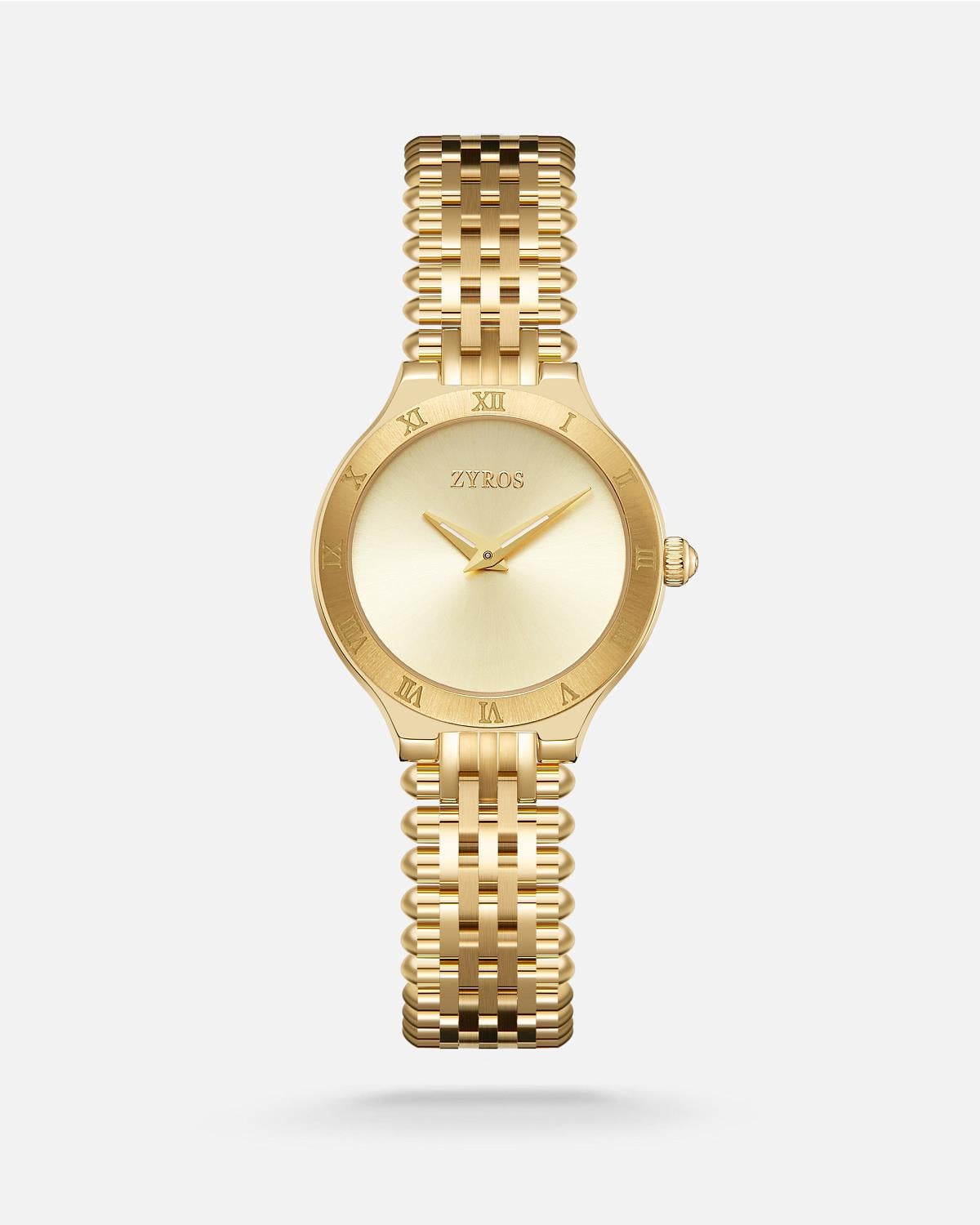 Zyros Gold Çelik Kordon Kadın Kol Saati
