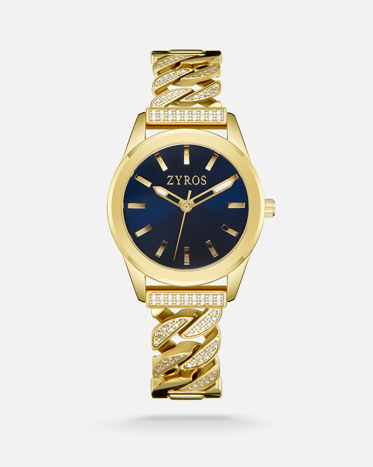 ZYROS Gold Çelik Kordon Kadın Saati 