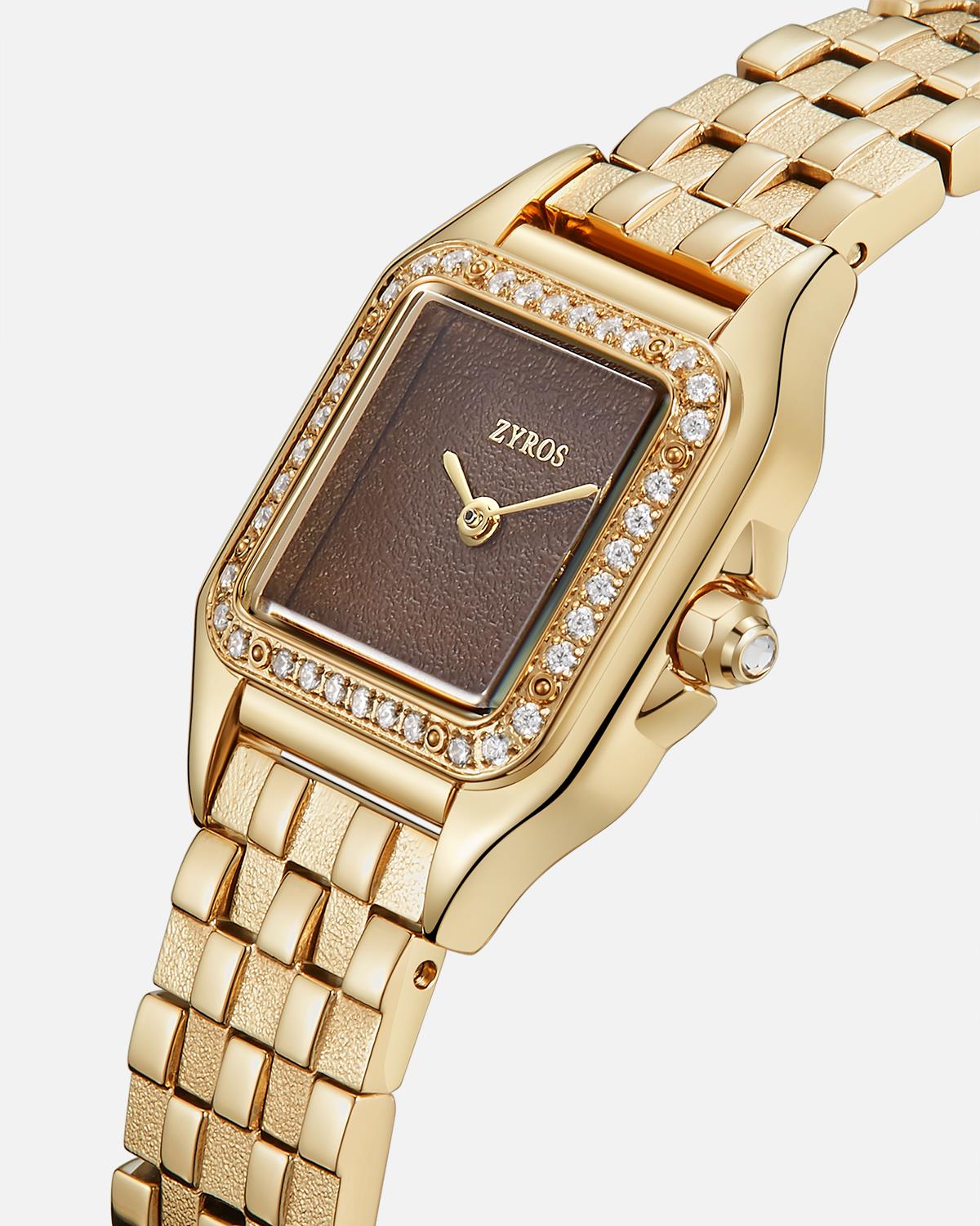 ZYROS Gold Çelik Kordon Kadın Saati