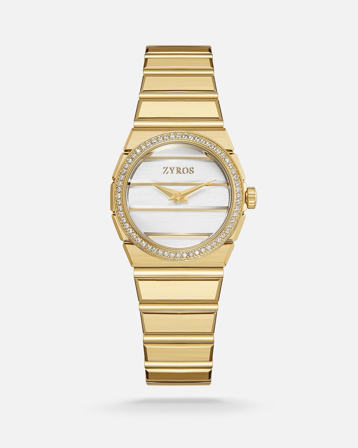 ZYROS Gold Çelik Kordon Kadın Saati
