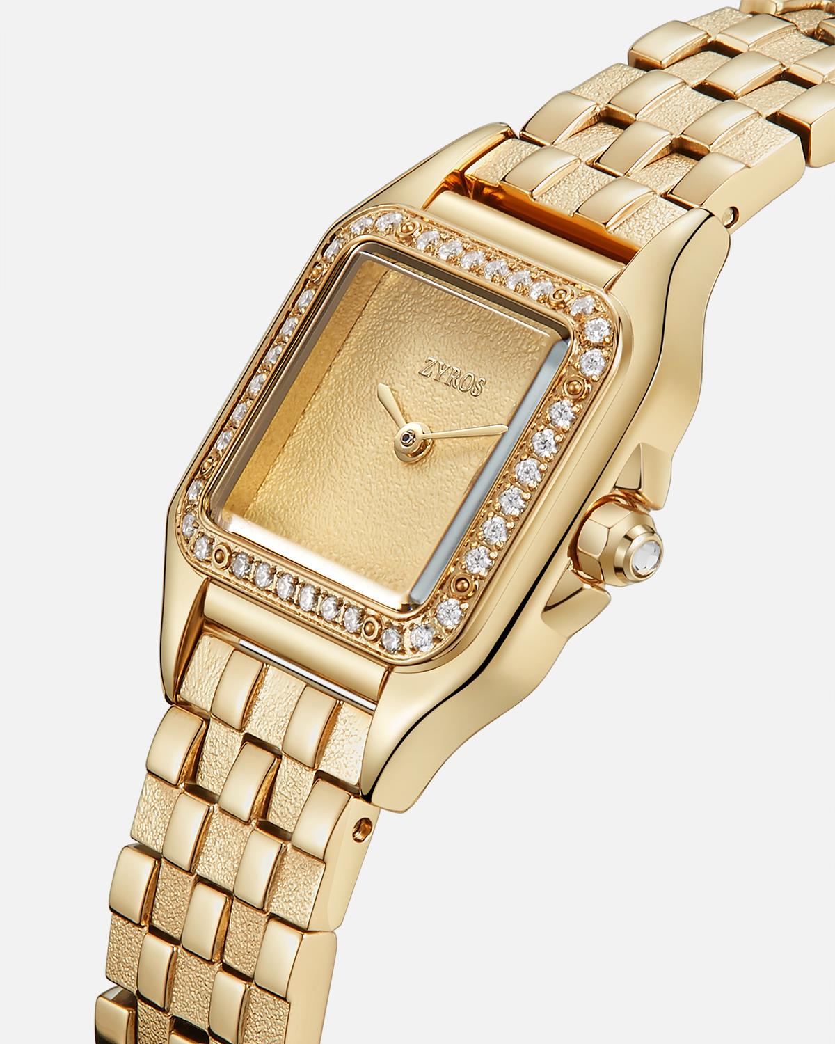 ZYROS Gold Çelik Kordon Kadın Saati