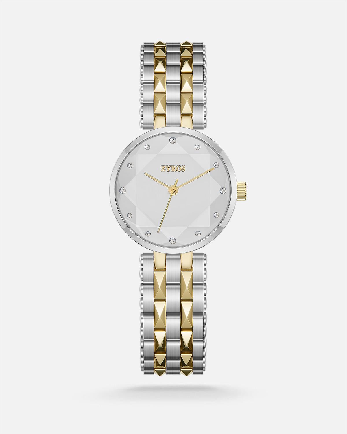 ZYROS Gold&Silver Çelik Kordon Kadın Saati