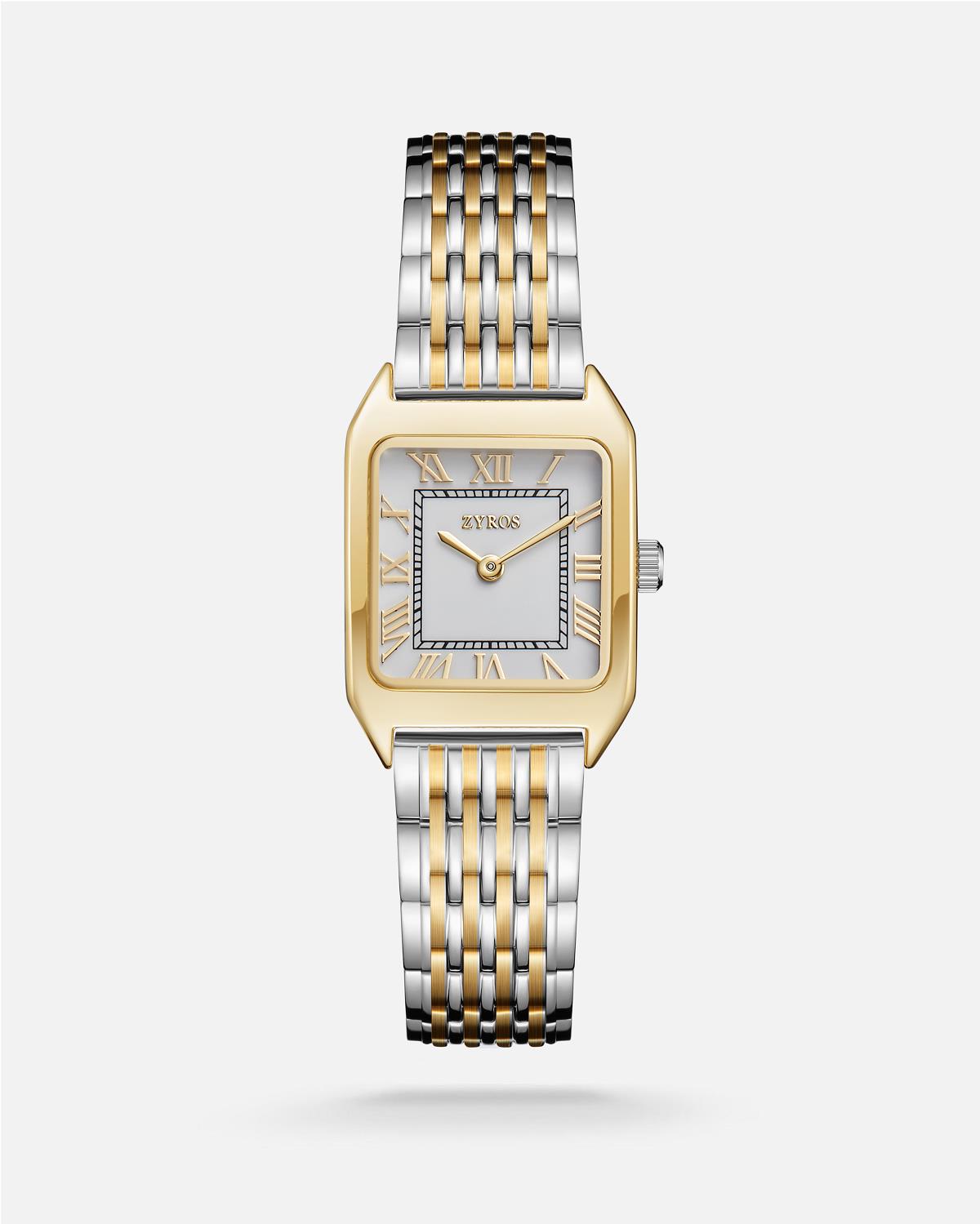 ZYROS Gold&Silver Çelik Kordon Kadın Saati