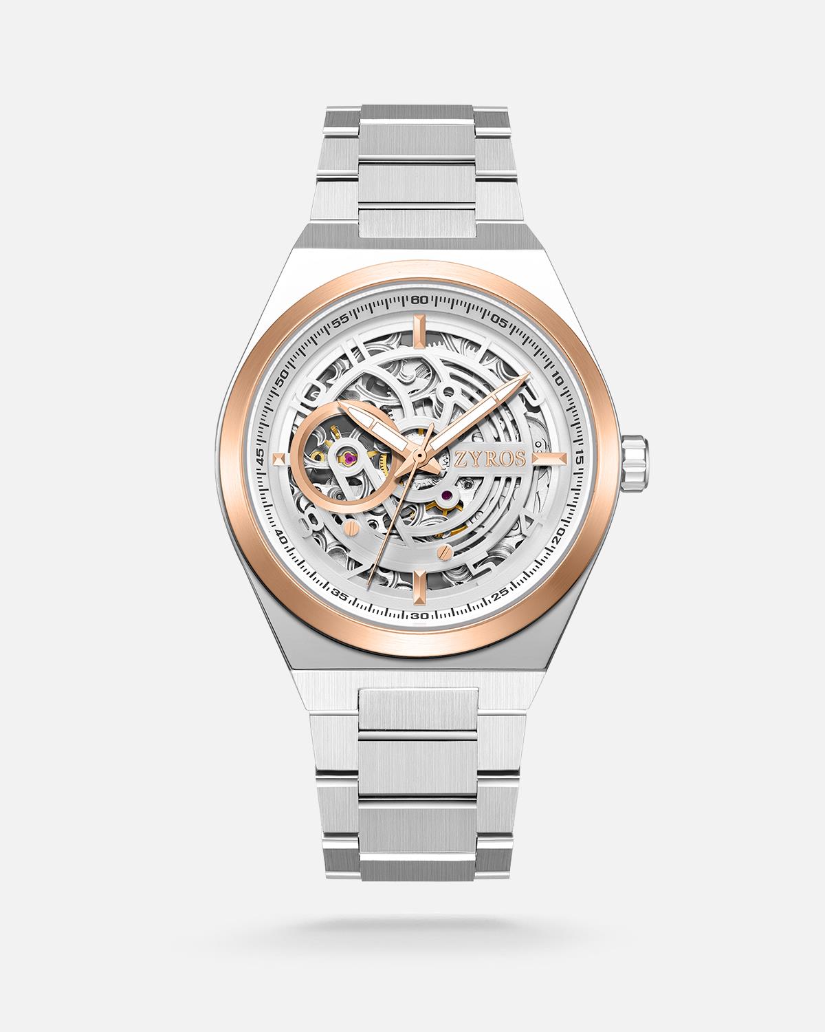 Zyros Gümüş Çelik Kordon Automatic Erkek Kol Saati