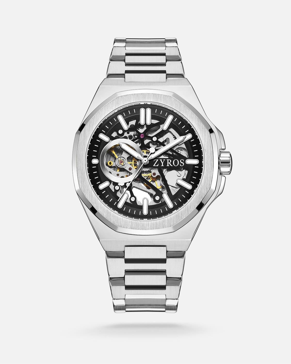 Zyros Gümüş Çelik Kordon Automatic Erkek Kol Saati