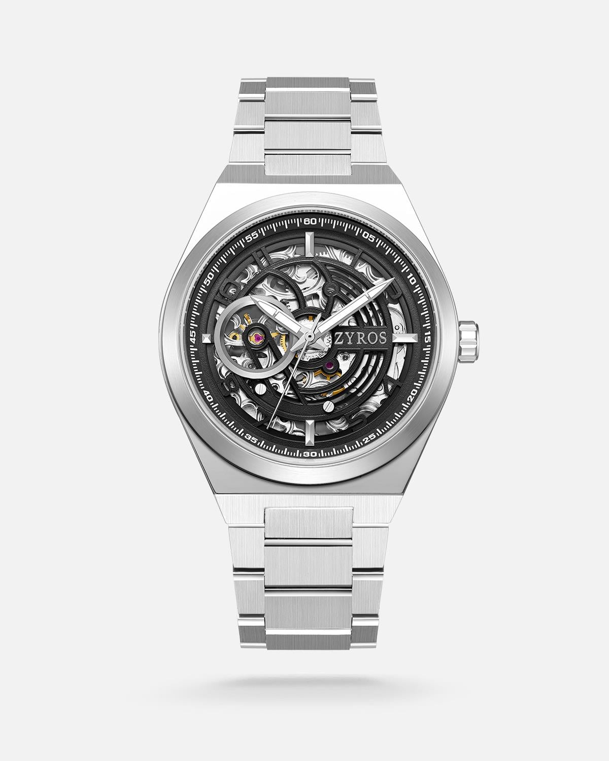 Zyros Gümüş Çelik Kordon Automatic Erkek Kol Saati