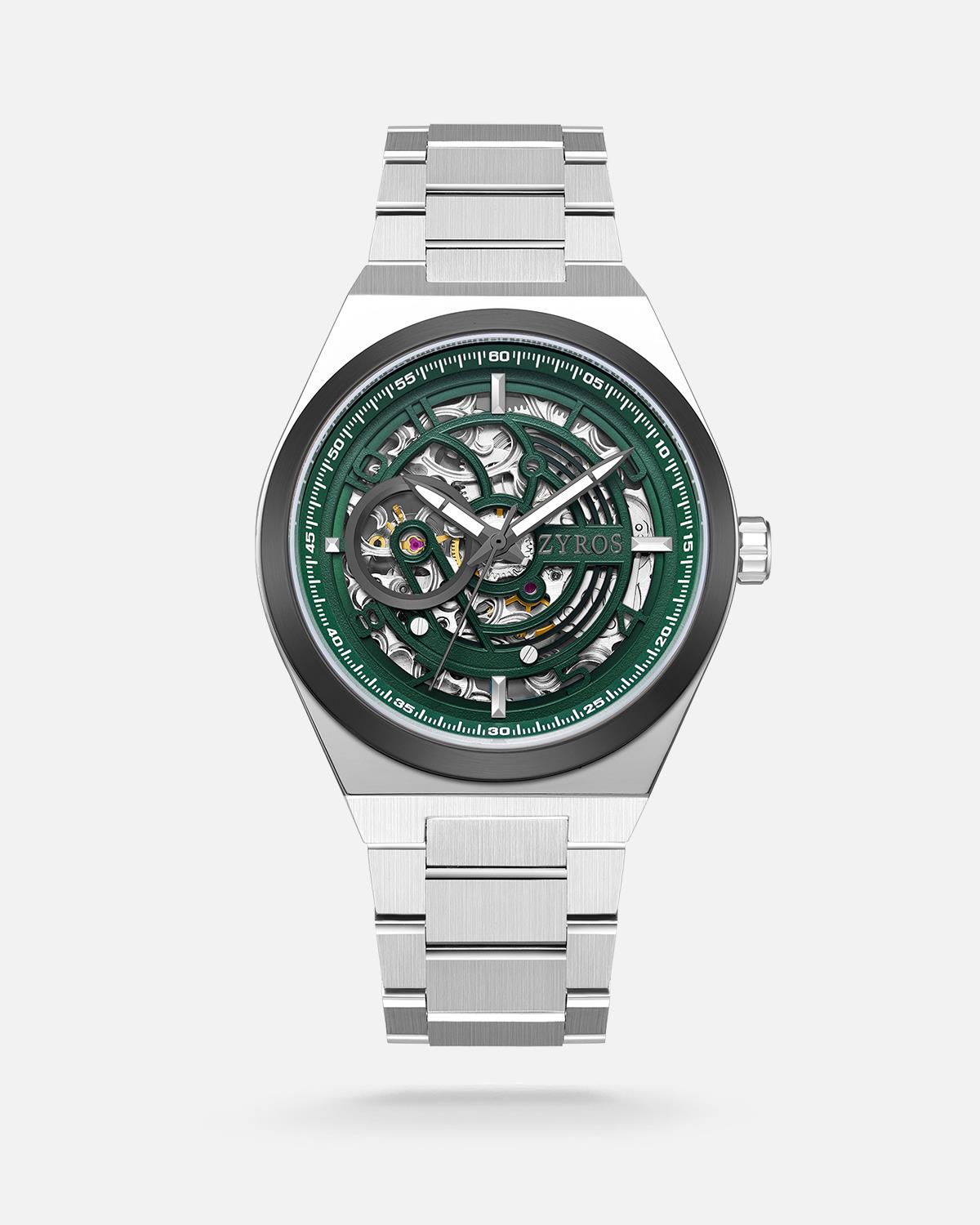 Zyros Gümüş Çelik Kordon Automatic Erkek Kol Saati