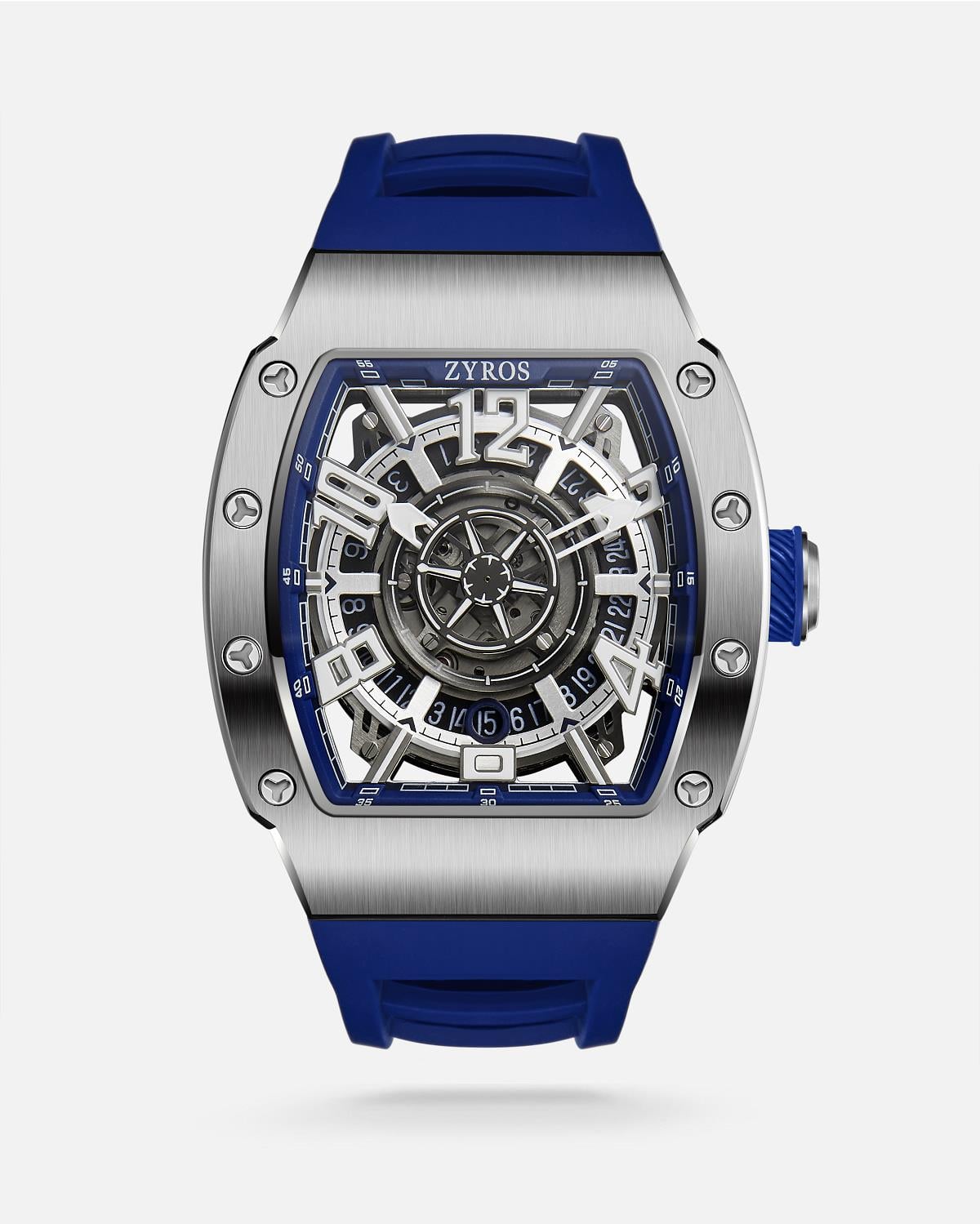 Zyros Mavi Silikon Kordon Automatic Erkek Kol Saati 