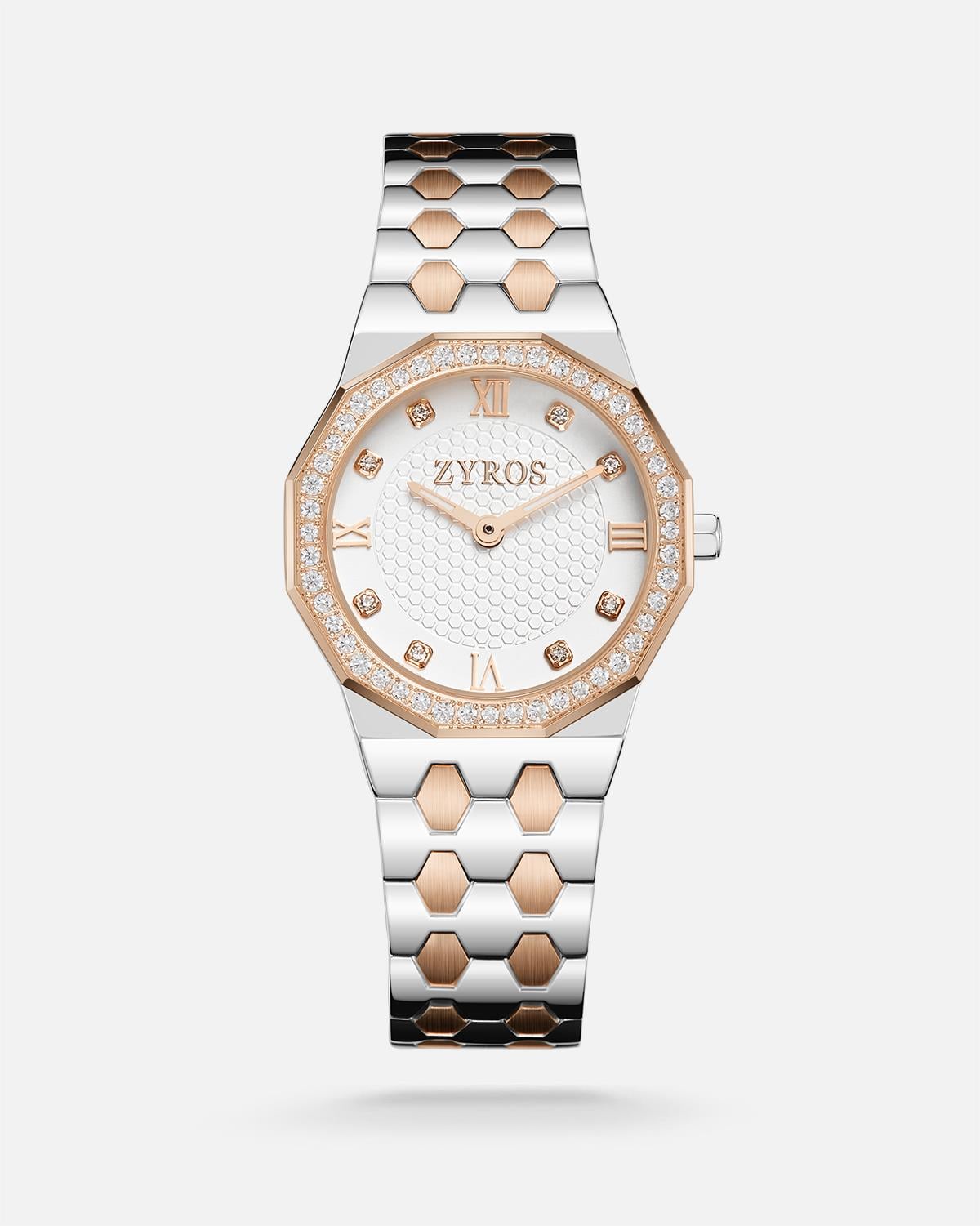 Zyros Rose & Gümüş Çelik Kordon Kadın Kol Saati