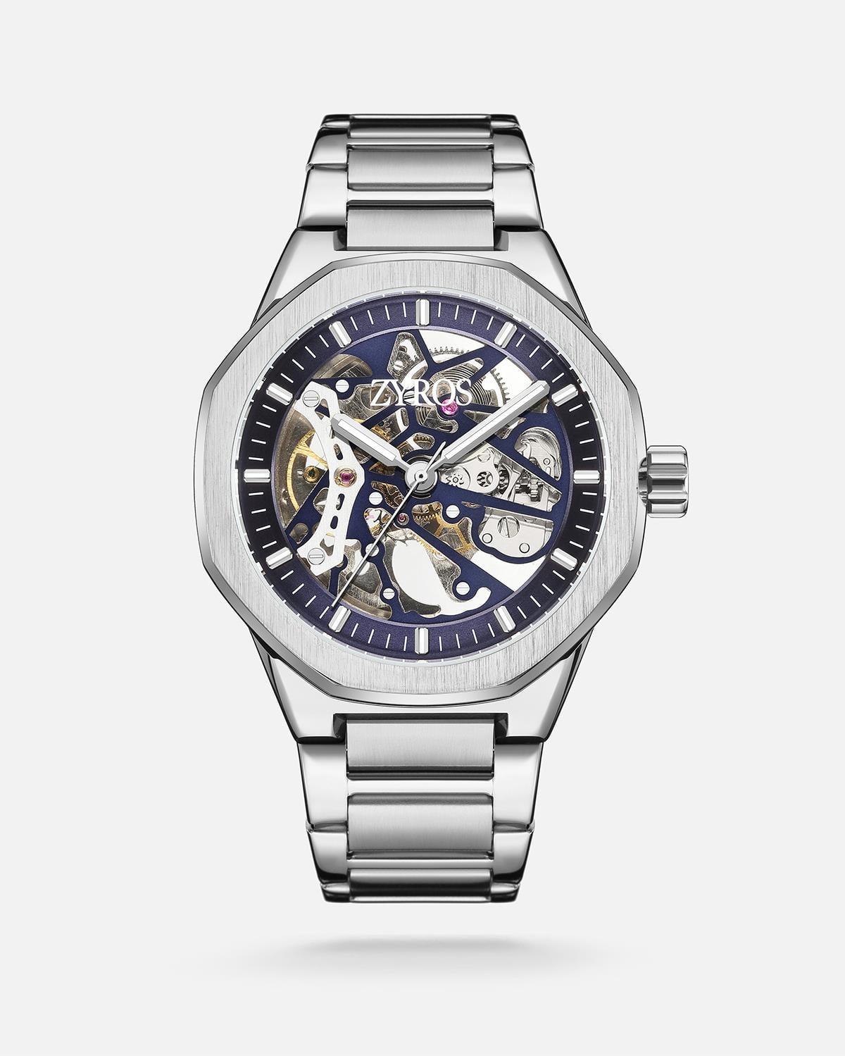 ZYROS Silver Çelik Kordon Automatic Erkek Saati 