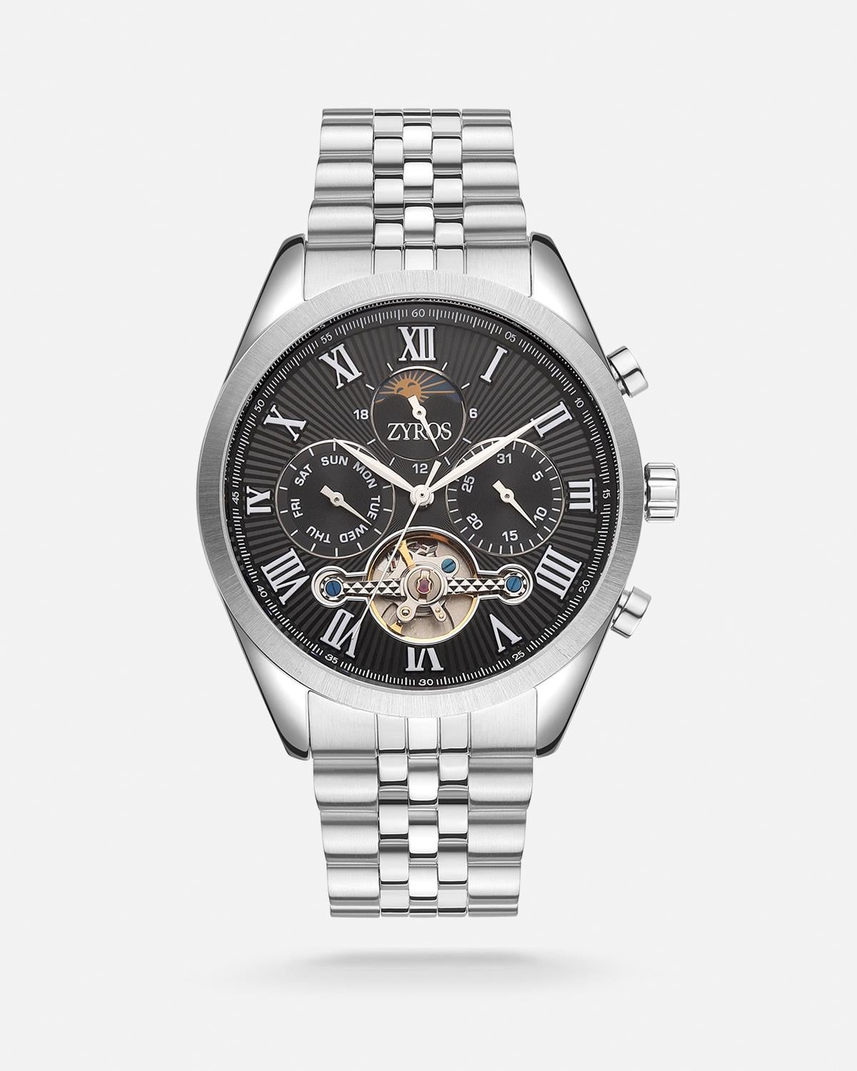 ZYROS Silver Çelik  Kordon Automatic Erkek Saati 