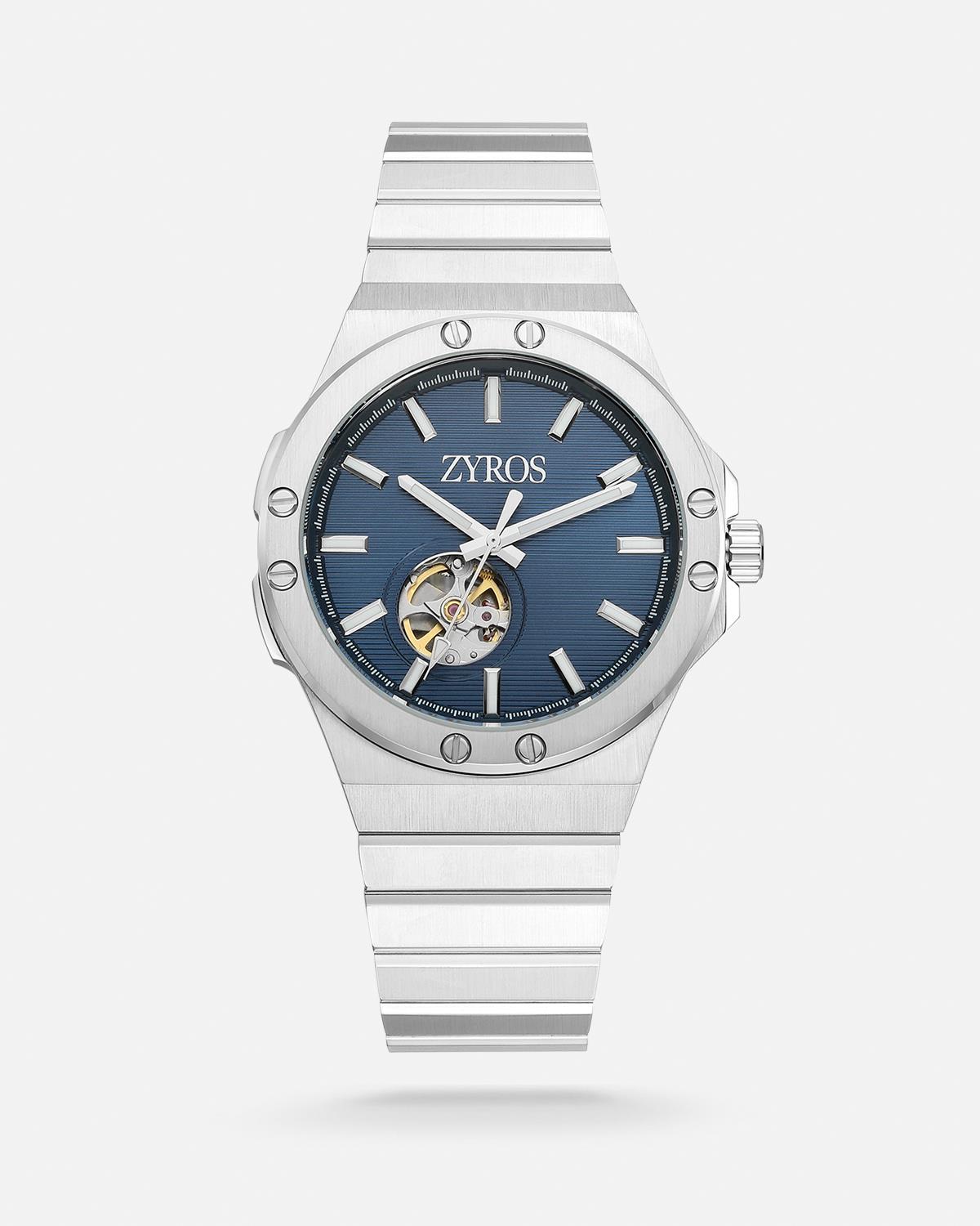 ZYROS Silver Çelik  Kordon Automatic Erkek Saati 