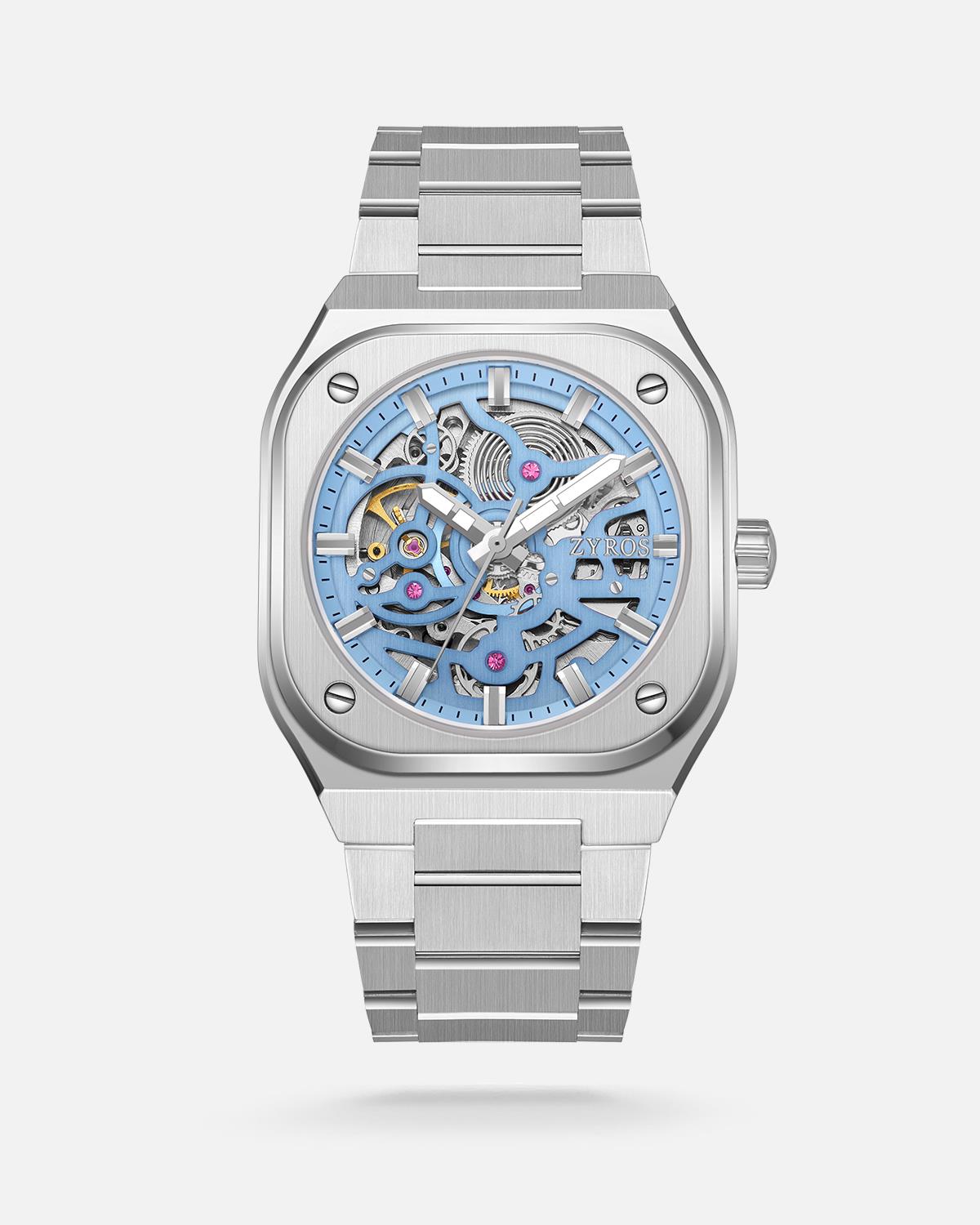 ZYROS Silver Çelik Kordon Automatic Erkek Saati