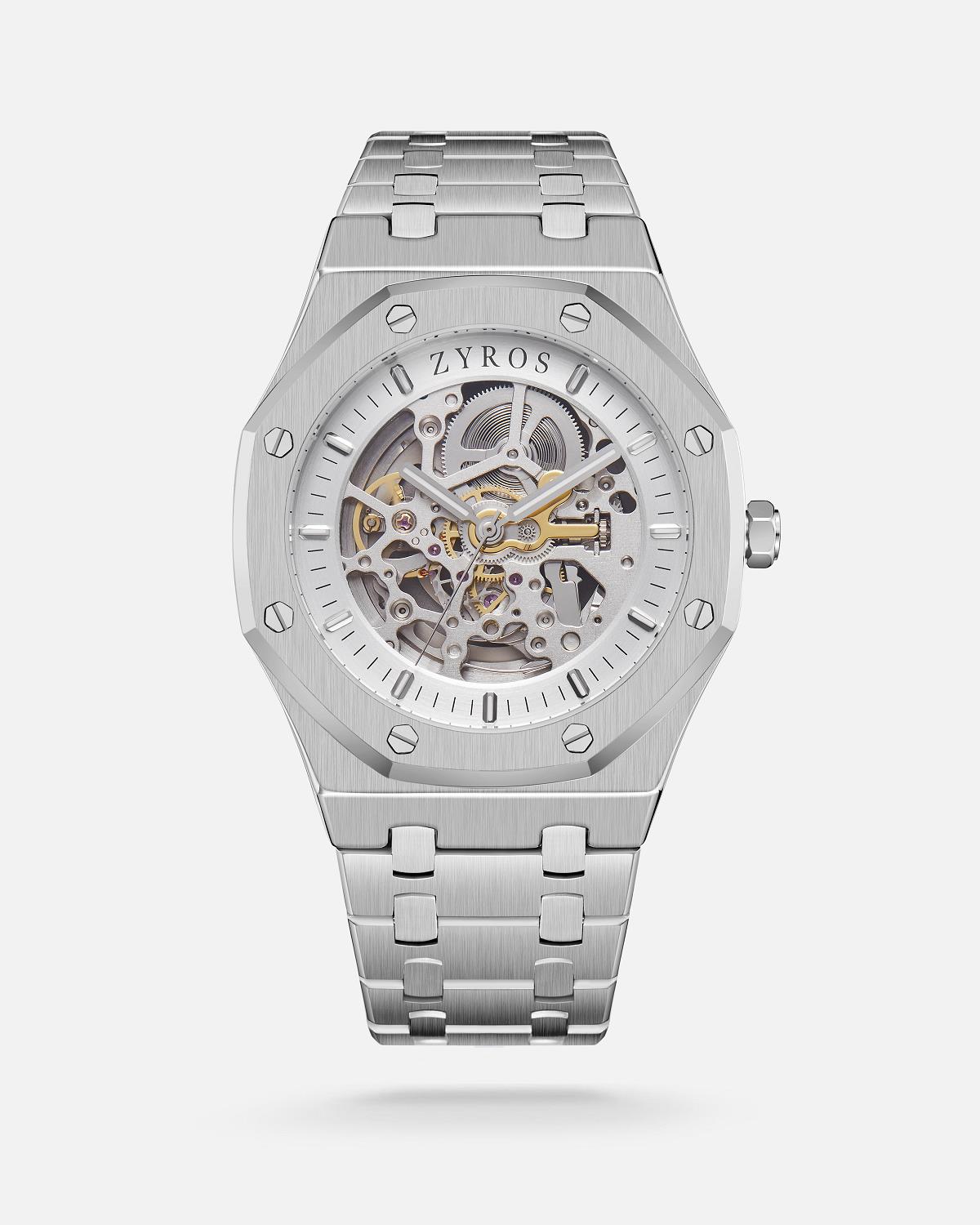 ZYROS Silver Çelik Kordon Automatic Erkek Saati 