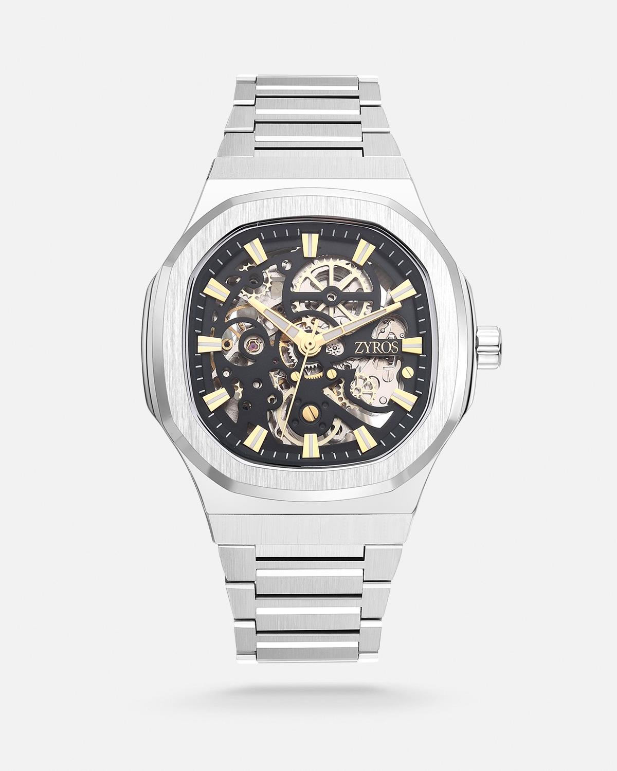 ZYROS Silver Çelik  Kordon Automatic Erkek Saati 