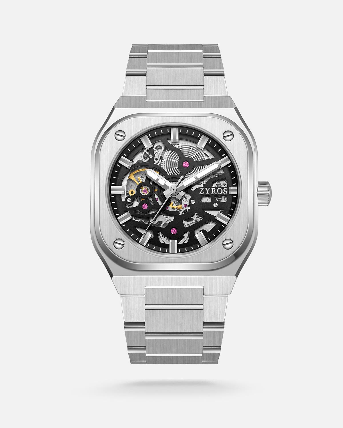 ZYROS Silver Çelik Kordon Automatic Erkek Saati
