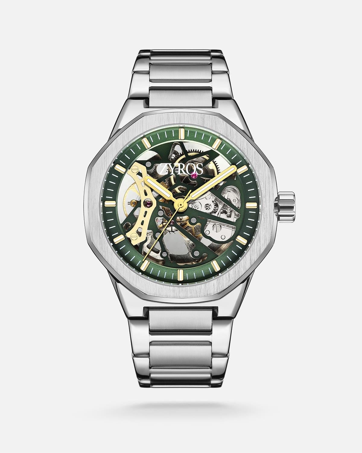 ZYROS Silver Çelik Kordon Automatic Erkek Saati 