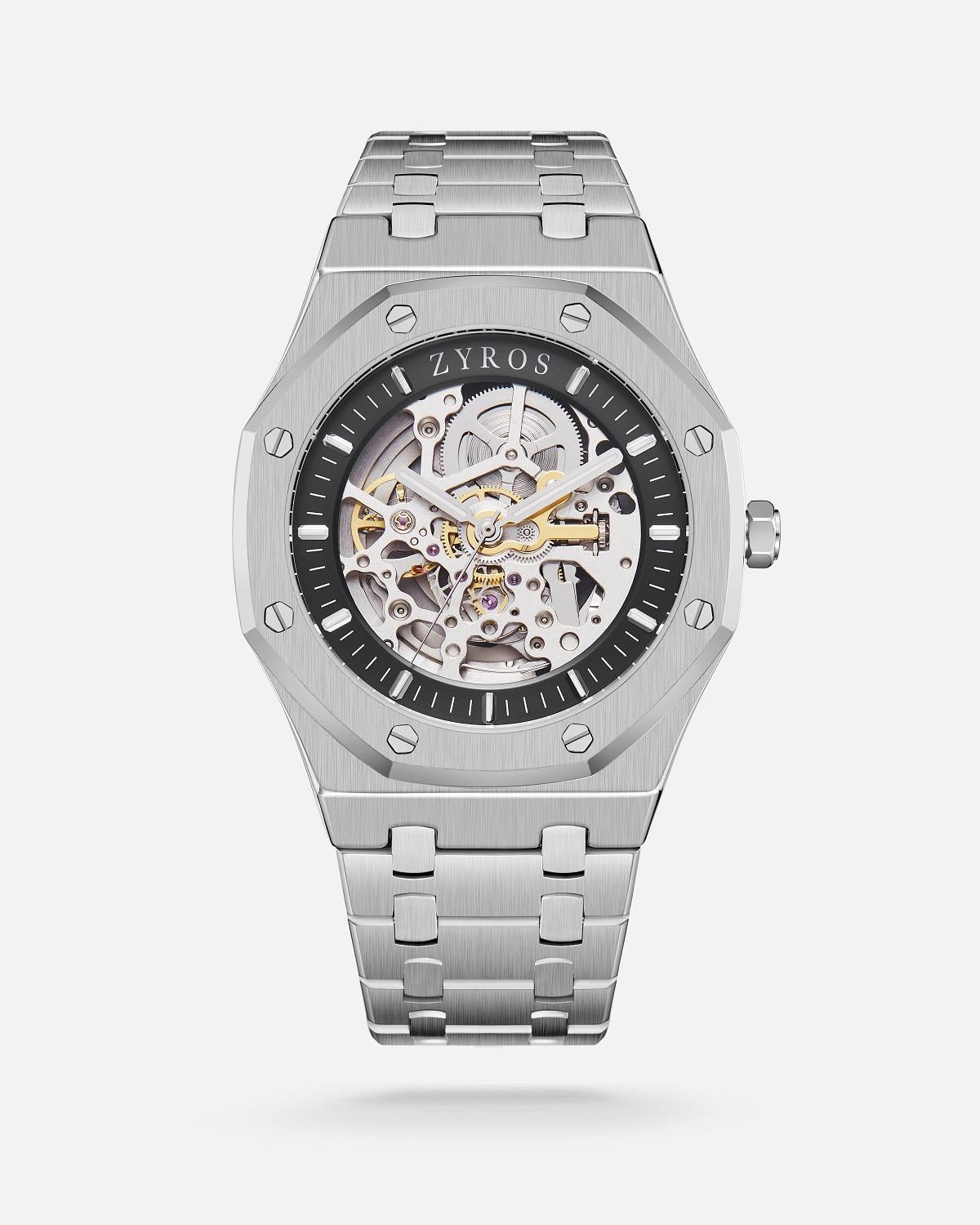 ZYROS Silver Çelik Kordon Automatic Erkek Saati 