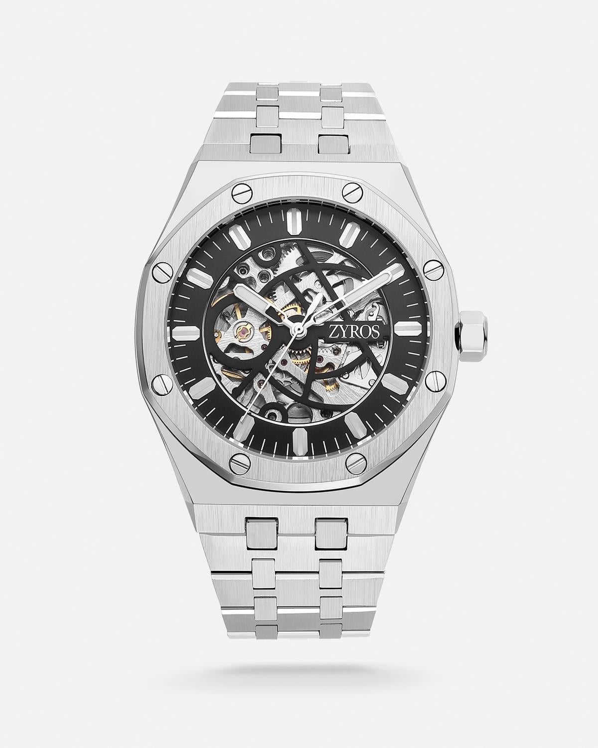 ZYROS Silver Çelik Kordon Automatic Erkek Saati 