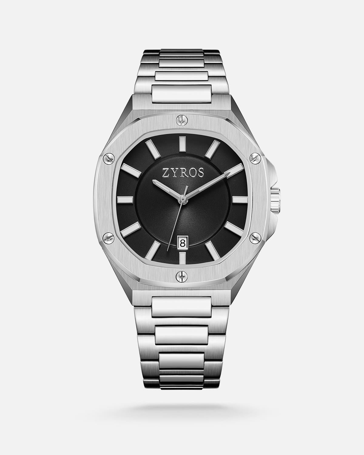 ZYROS Silver Çelik Kordon Erkek Saati 