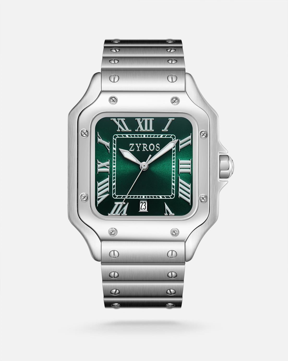 ZYROS Silver Çelik Kordon Erkek Saati 