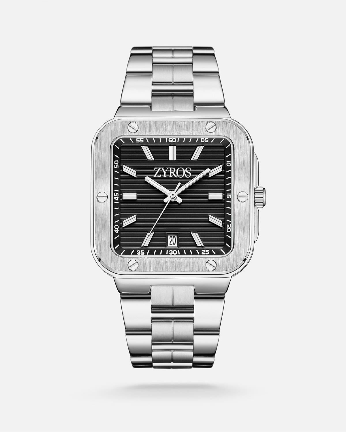 ZYROS Silver Çelik Kordon Exclusive Erkek Saati 