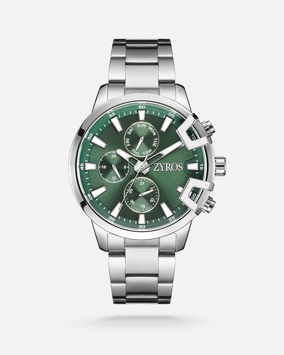 ZYROS Silver Çelik Kordon Exclusive Erkek Saati 