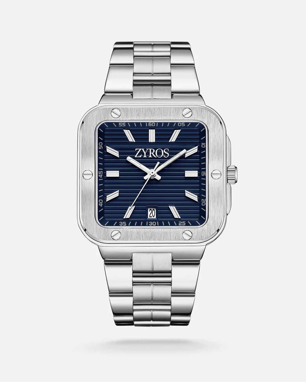 ZYROS Silver Çelik Kordon Exclusive Erkek Saati 