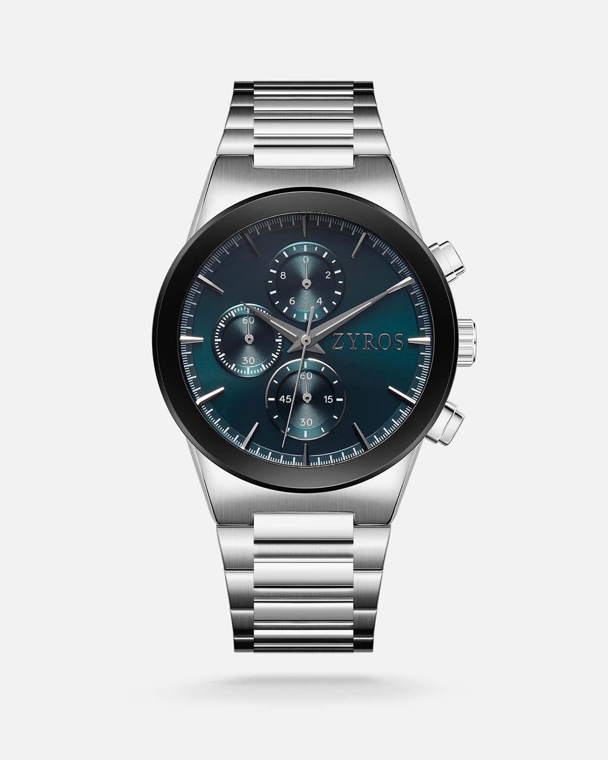 ZYROS Silver Çelik Kordon Exclusive Erkek Saati